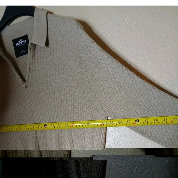 VTG HOLLlSTER Men's Striped Beige Size L Preppy Retro Casual Classic - Picture 2 of 6